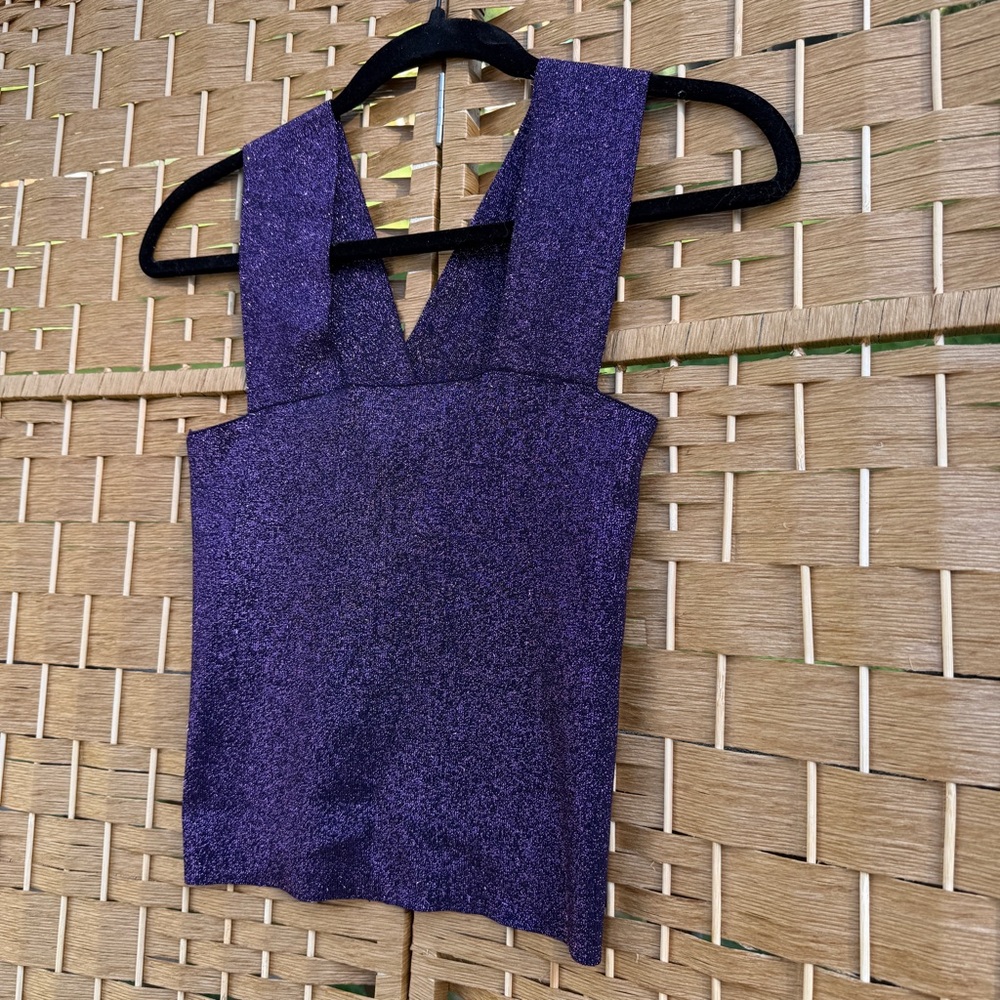 House Of Harlow 1969 Purple Shimer Wide Strap NWT Women’s Size XS - Picture 4 of 8